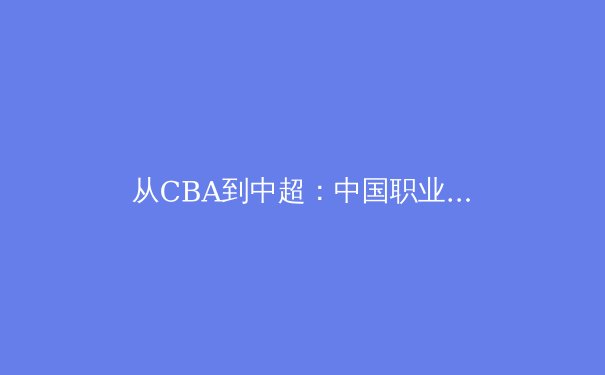 从CBA到中超：中国职业体育的困境与破局之道
